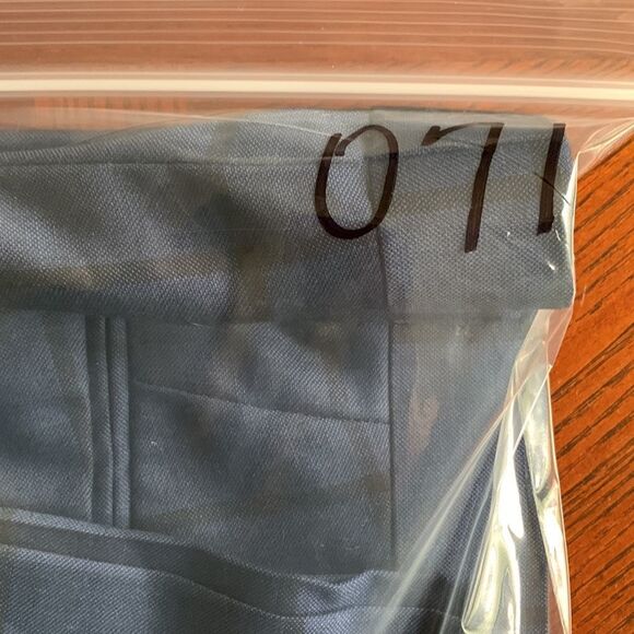 SUPER 150’s wool dress pants window pane black/navy superfine Australian wool - Picture 11 of 11